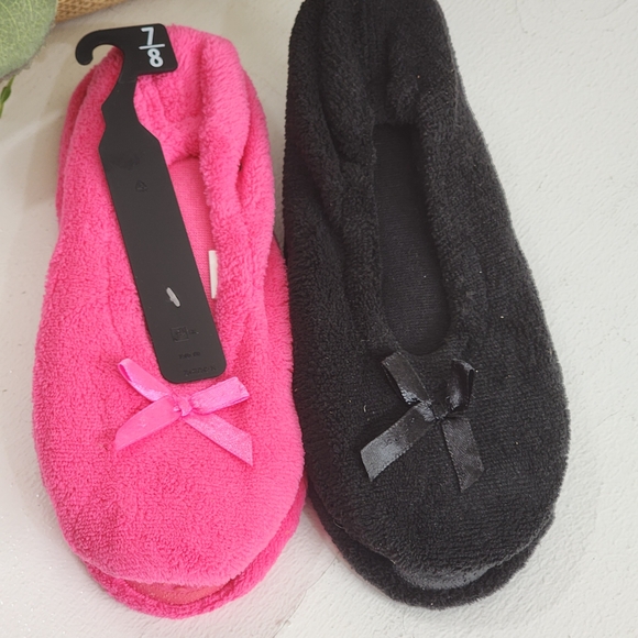 Pink and Black Women's Slippers - Picture 1 of 5
